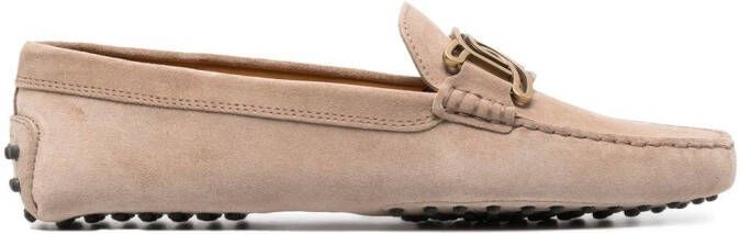 Tod's Kate Gommino suède loafers Beige