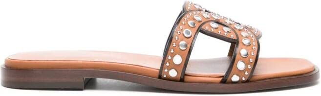 Tod's Kate leren sandalen met studs Bruin