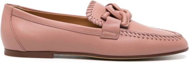 Tod's Kate loafers met gevlochten detail Roze