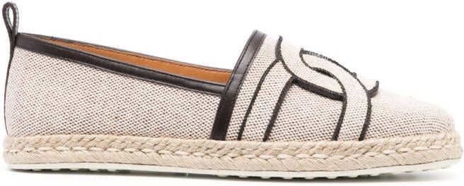 Tod's Kate espadrilles met afwerking Beige