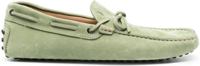 Tod's Gommino suède loafers Groen