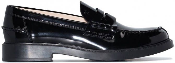 Tod's Lakleren loafers Zwart