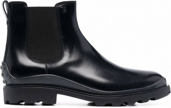 Tod's Leren enkellaarzen Zwart