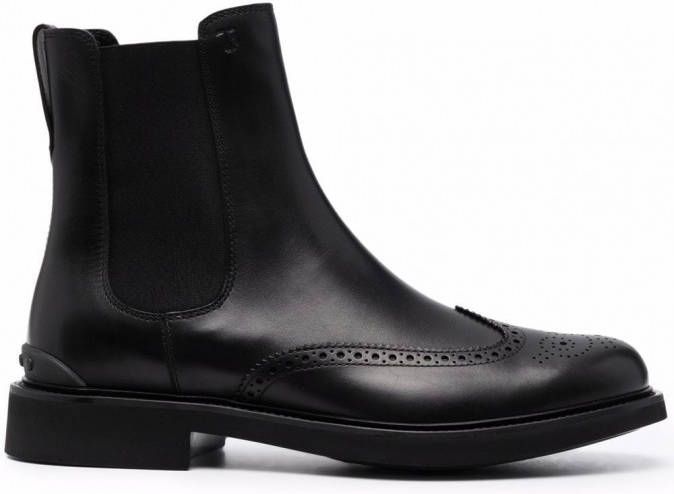 Tod's Leren enkellaarzen Zwart