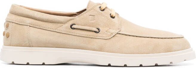 Tod's Suède bootschoenen Beige