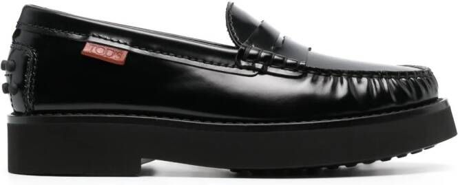 Tod's Leren loafers Zwart