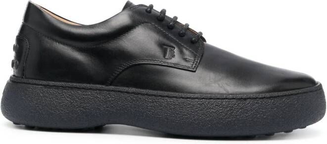 Tod's Leren Oxford schoenen Zwart