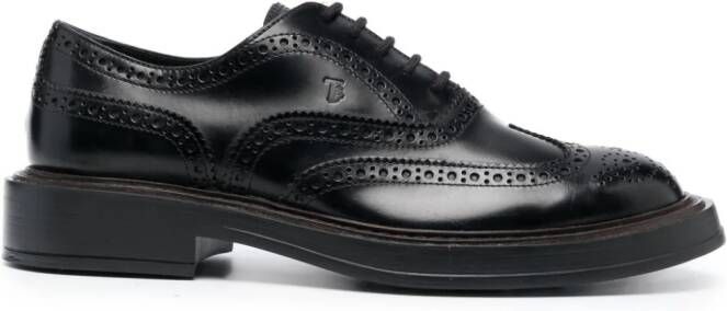 Tod's Leren Oxford veterschoenen Zwart