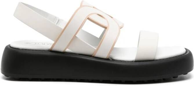 Tod's Leren sandalen met uitgesneden details Wit