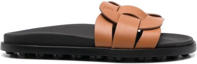 Tod's Leren slippers Bruin