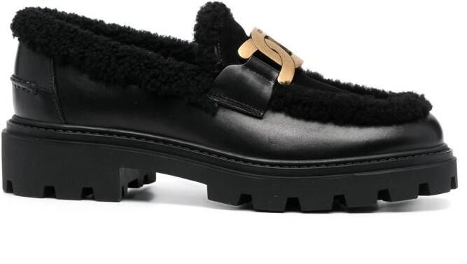 Tod's Loafers gevoerd met lamswol Zwart