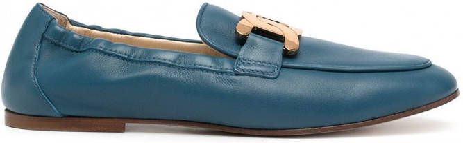 Tod's Loafers met gegraveerd logo Blauw