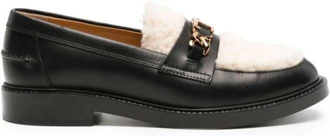 Tod's Loafers met lammy vlak Zwart