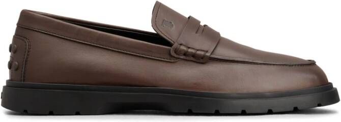 Tod's Loafers met logo-reliëf Bruin