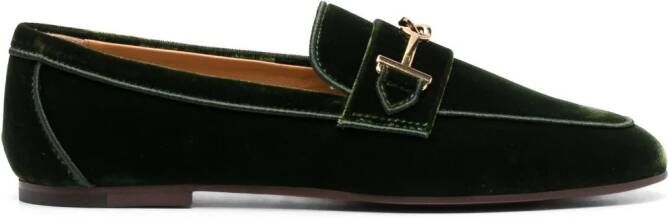 Tod's Loafers met logodetail Groen