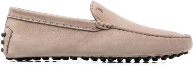 Tod's Loafers met logoplakkaat Beige