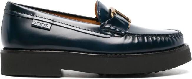 Tod's Loafers met logoplakkaat Blauw