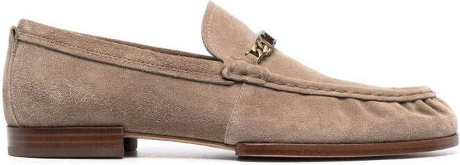 Tod's Loafers met logoplakkaat Bruin