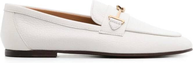 Tod's Loafers met logoplakkaat Wit