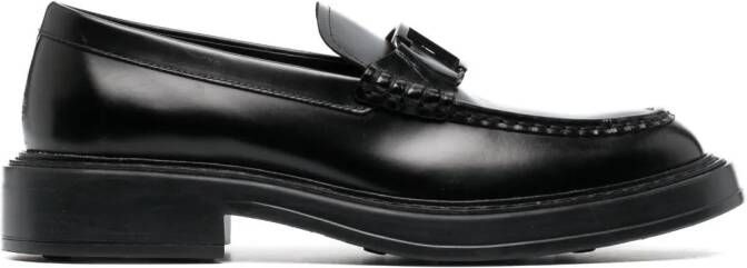 Tod's Loafers met logoplakkaat Zwart