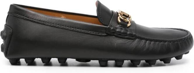 Tod's Loafers met logoplakkaat Zwart