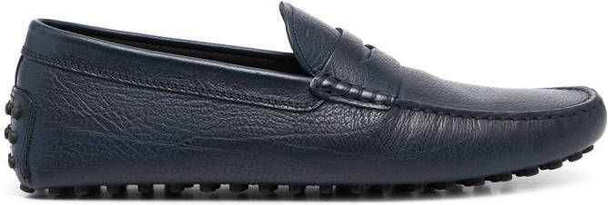 Tod's Loafers met ronde neus heren leerleerleer 6.5 Blauw