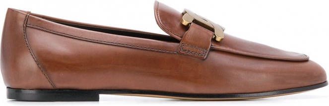 Tod's Loafers met schakelketting Bruin