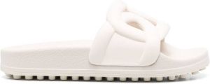 Tod's Slippers met logo Beige