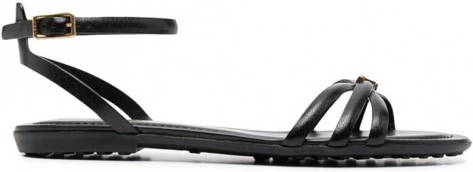 Tod's Sandalen met logoplakkaat Zwart