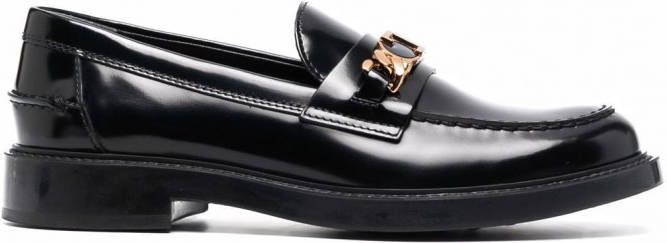 Tod's Loafers met logoplakkaat Zwart