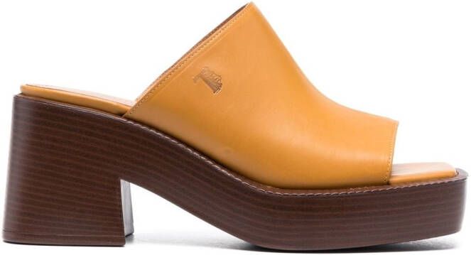 Tod's Muiltjes met blokhak Beige