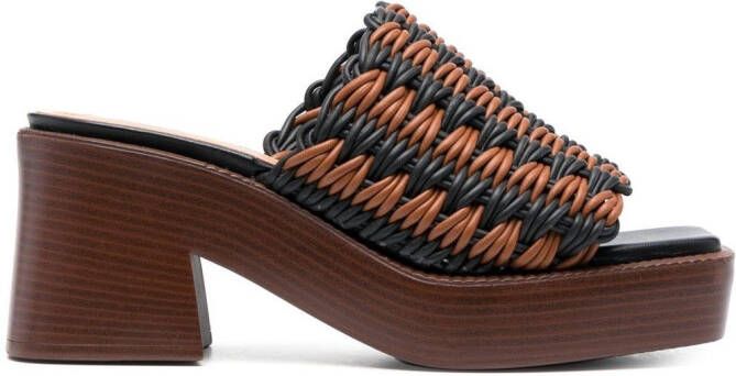 Tod's Muiltjes met blokhak Bruin