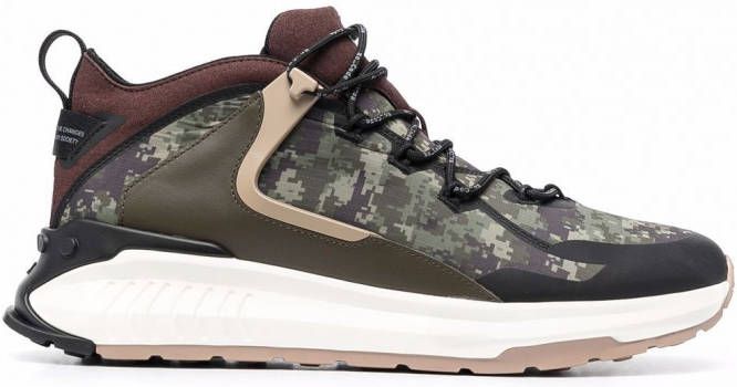 Tod's No_Code J sneakers met camouflageprint Groen