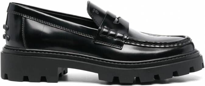 Tod's Leren loafers Zwart