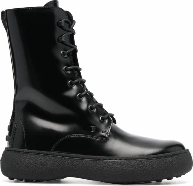 Tod's Gelakte veterschoenen Zwart