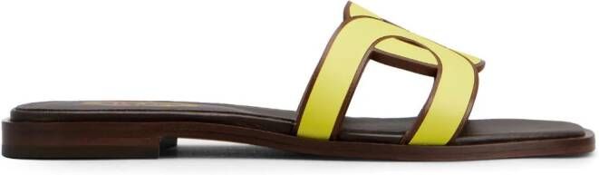 Tod's Sandalen met logoband Geel