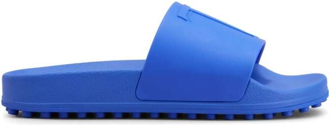 Tod's Slippers met logo-reliëf Blauw