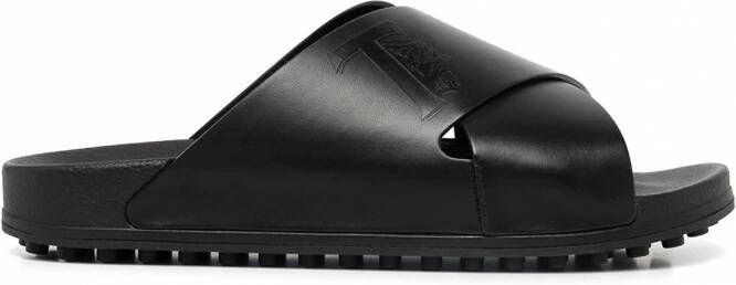 Tod's Slippers met logo-reliëf Zwart