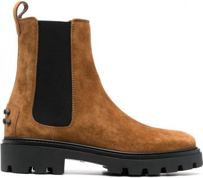 Tod's Suède enkellaarzen Bruin