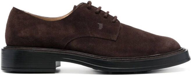 Tod's Suède derby veterschoenen Bruin