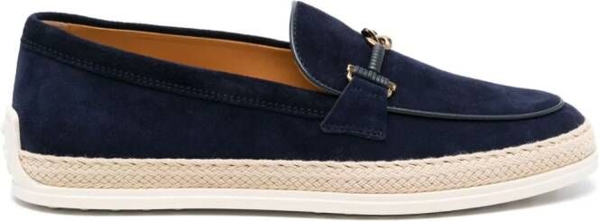 Tod's Suède loafers met vlakken Blauw