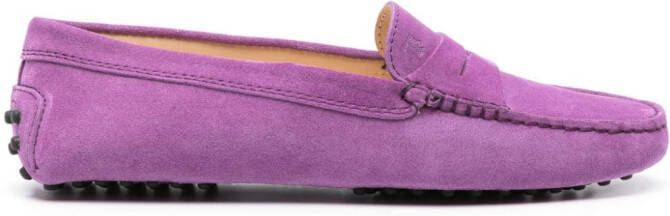 Tod's Suède penny loafers Paars