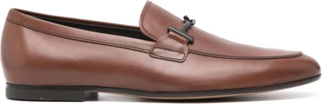 Tod's T Ring leren loafers Bruin