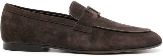 Tod's T Timeless suède loafers Bruin