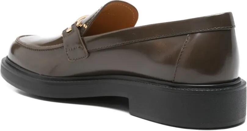 Tod's 35 mm loafers met banddetail Bruin