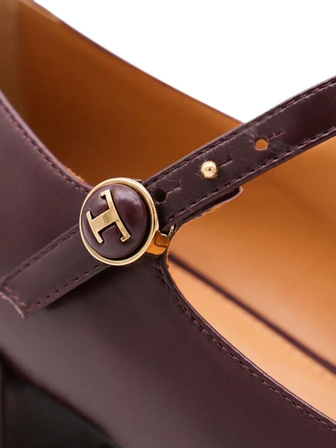 Tod's 35 mm Mary Jane pumps met blokhak Rood
