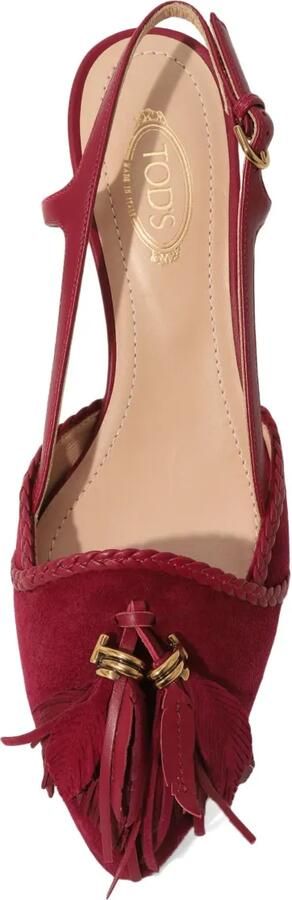 Tod's 35 mm suède pumps Rood