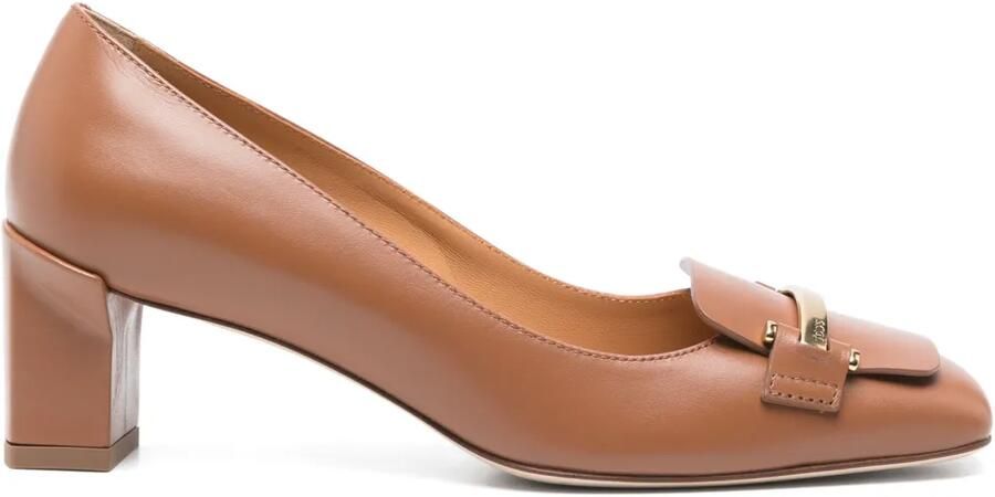 Tod's 50 mm leren pumps Bruin