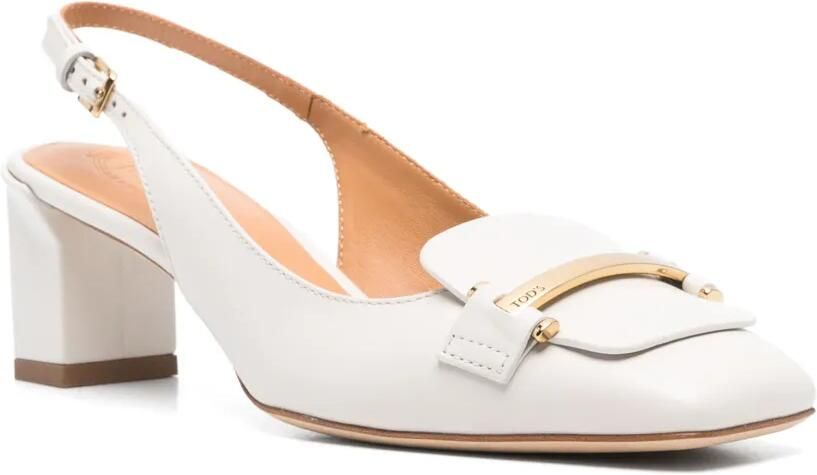 Tod's 50 mm Leren slingback pumps Wit
