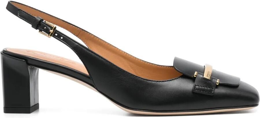 Tod's 50 mm Leren slingback pumps Zwart